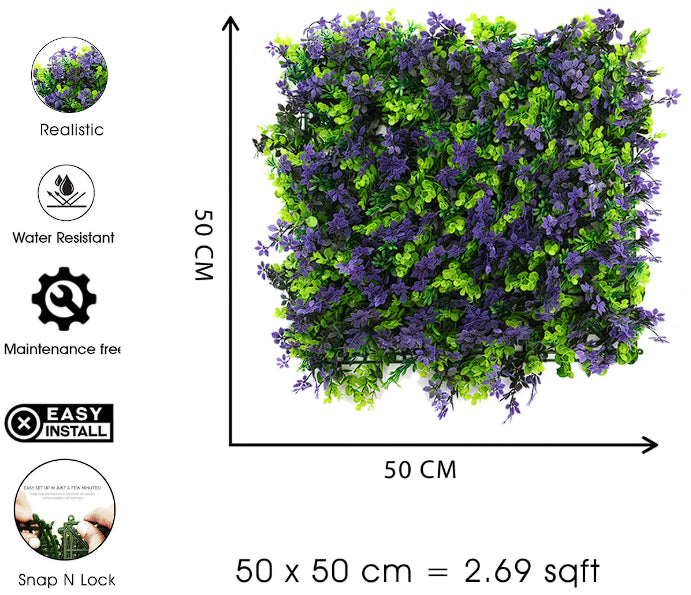 Artificial Vertical Garden Wall Panel 50X50 CM