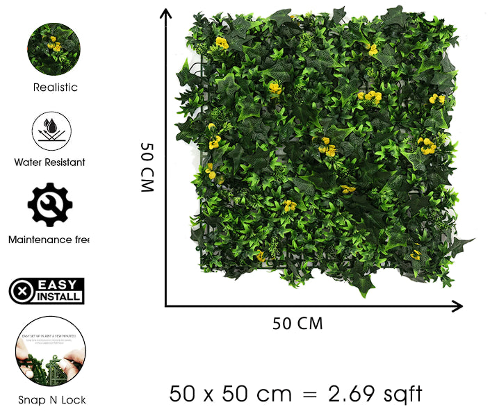 Artificial Vertical Garden Wall Panel 50X50 CM