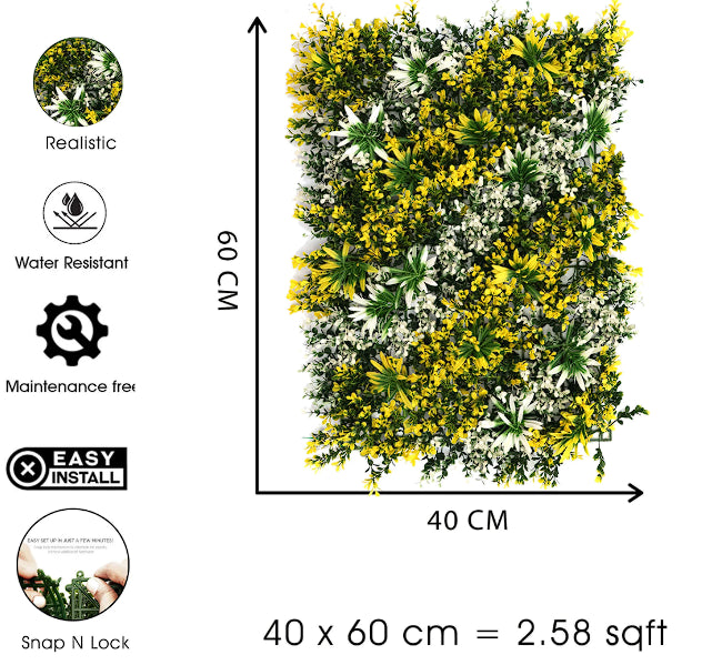 Artificial Vertical Garden Wall Panel 40X60 CM