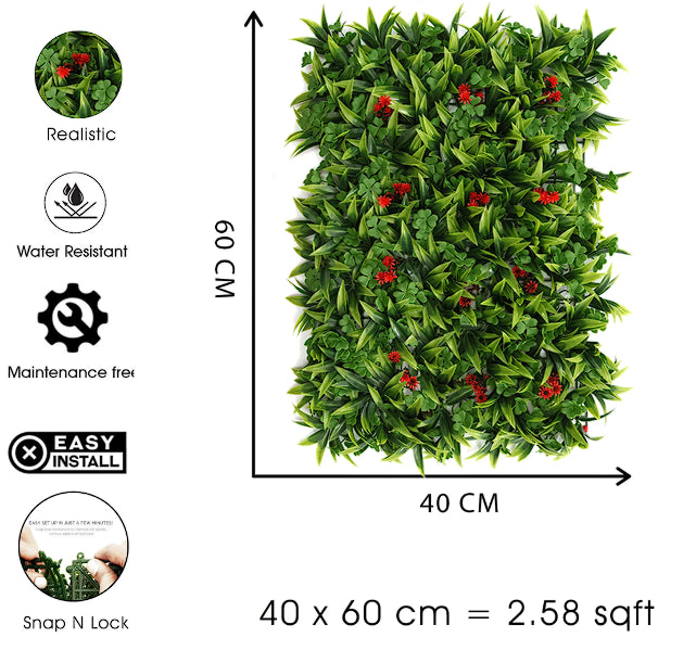 Artificial Vertical Garden Wall Panel 40X60 CM