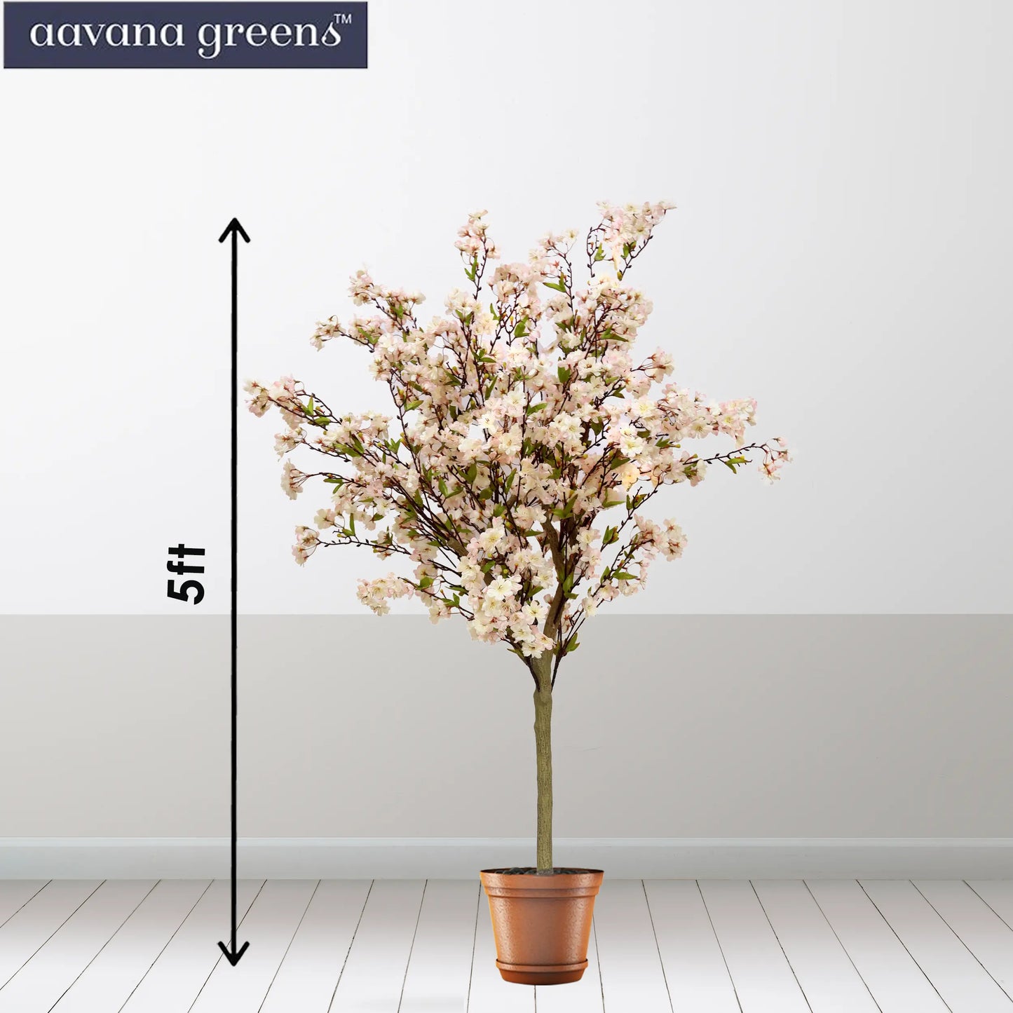 5 Feet ( 152cm ) Mini Blossom Artificial Plants Pack Of 1