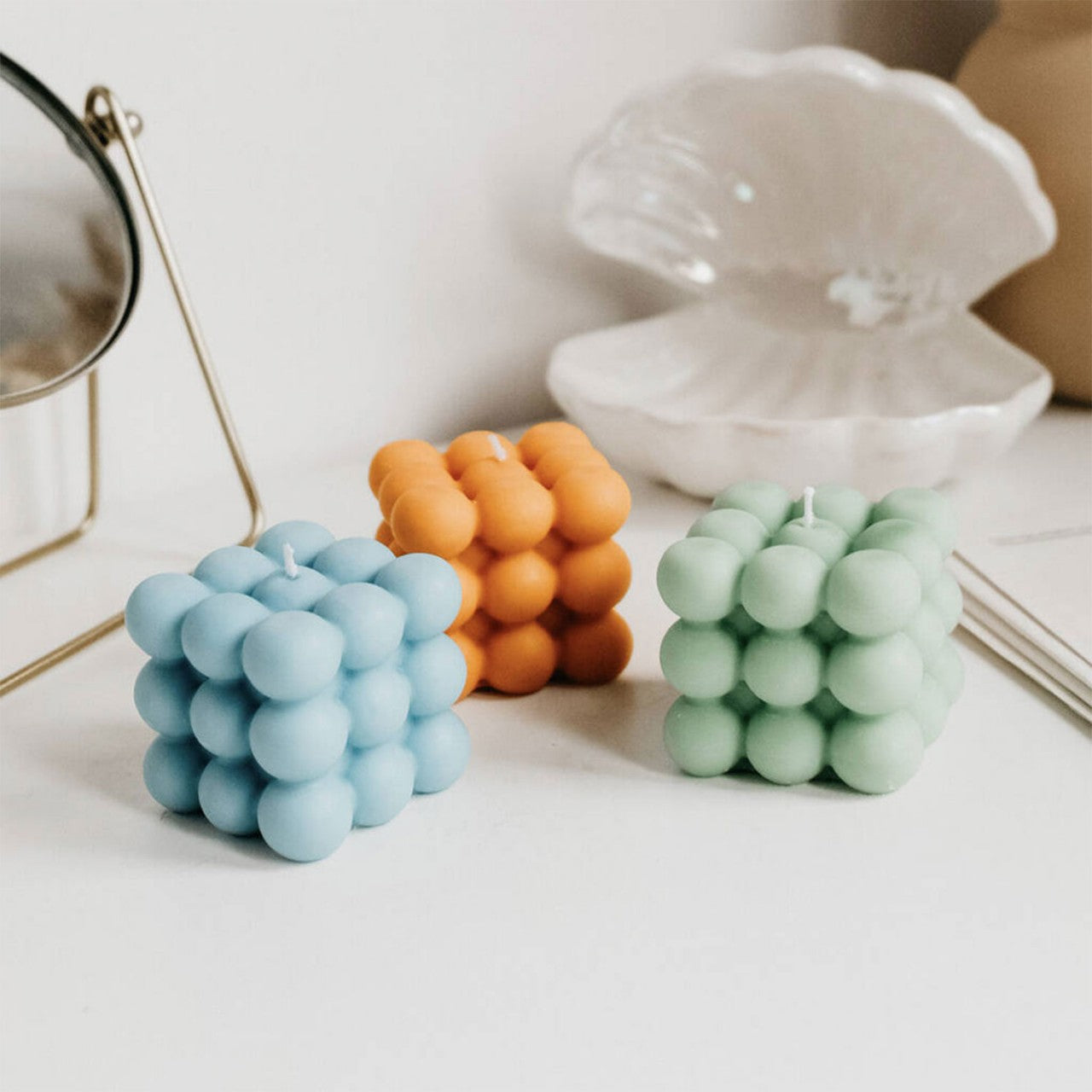 Bubble Cube Scented Candles(Pack of 4)