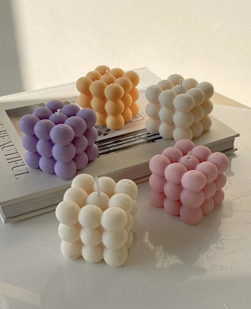 Bubble Cube Scented Candles(Pack of 4)